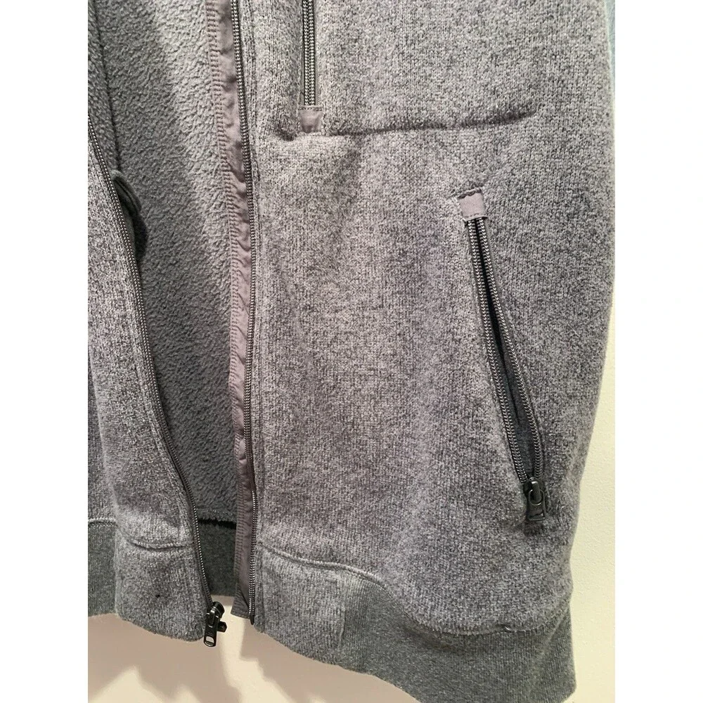 Vest Full Zip Pockets Summit Grey Fleece J.Crew Knit Wear Mens MED  VGUC